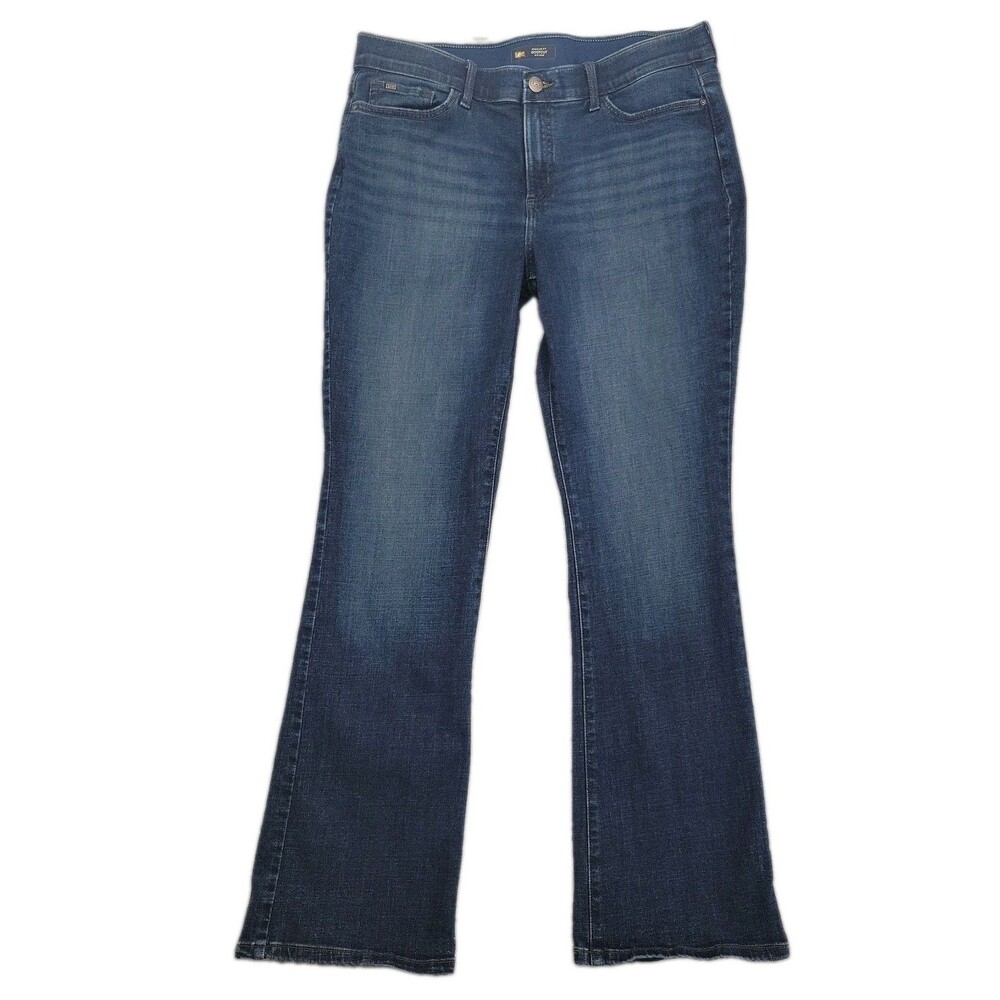 Lee Bootcut Womens Jeans Size 16 Long Reg Fit Mid Rise Flex Motion 36x33